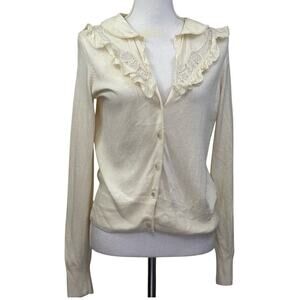 Isabella Sinclair cream sweater, medium, English, country, cottagecore, dainty